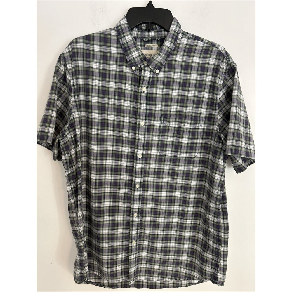 Denim & Supply Ralph Lauren Plaid Regular Fit Shirt Men's Xl/Tg Green Purple